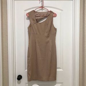 Tan fitted dress